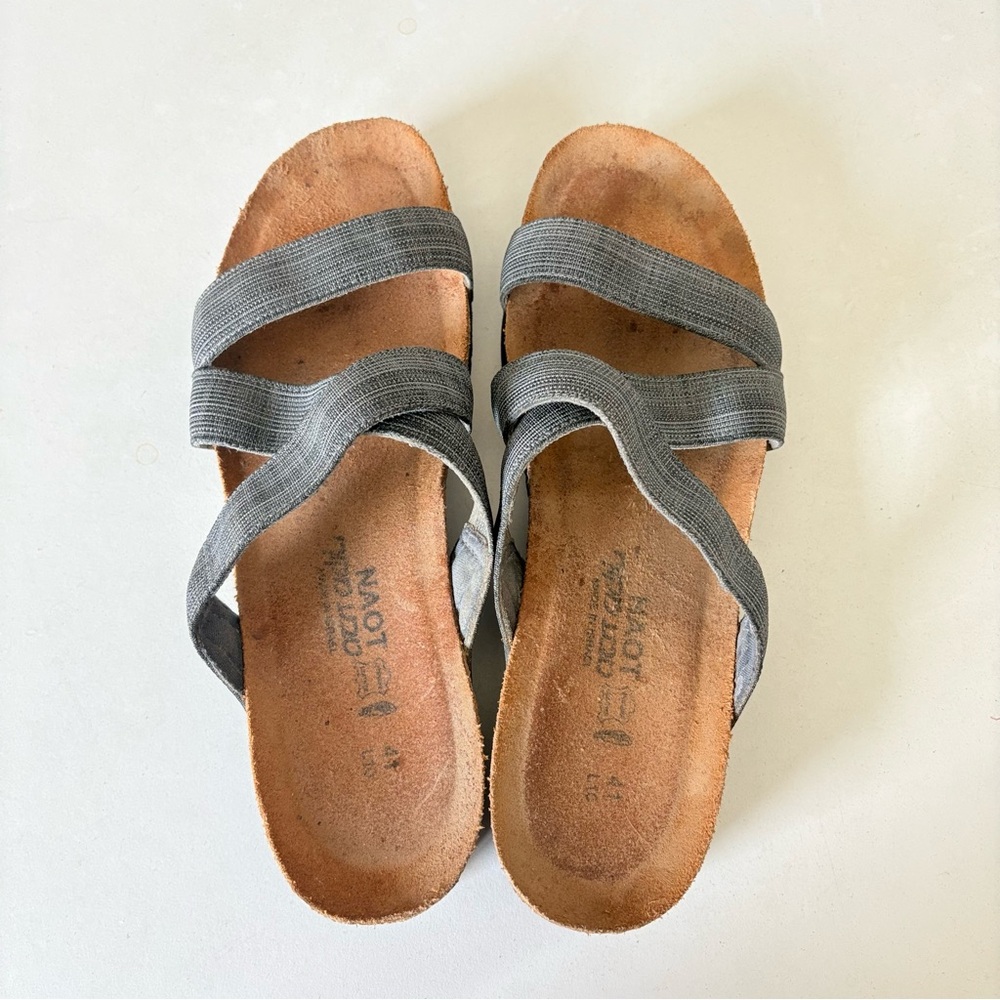 Naot Slip-on Sandals Gray Strappy Size 41 Woman’s 10-10.5 Men’s 8-8.5